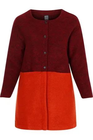 Pont Neuf Strik, Dame, Brun, M, Uld, Burgundy Uld Blød Cardigan