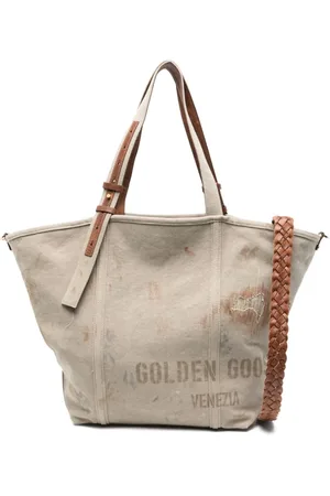 Golden Goose Taske, Dame, Grå, ONE SIZE, Bomuld, Grå Bomuld Shopper Taske