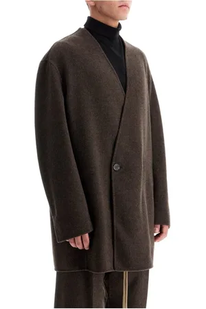 FEAR OF GOD Frakke, Herre, Brun, L, Uld, Moderne dobbeltradet kravetøj uden krave