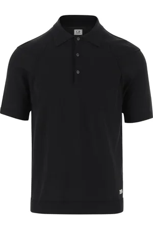 C.P. Company Top, Herre, Sort, M, Sort Sea Island Polo Strik