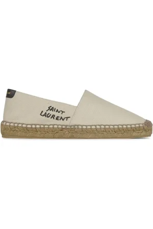 Saint Laurent Sko, Dame, , 40 EU, Læder, Espadriller i kanvas, læder og gummi – slip-on