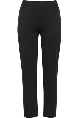 Kaffe Bukser, Dame, Sort, L, Uld, Brede Ben Sorte Bukser Elegant Stil