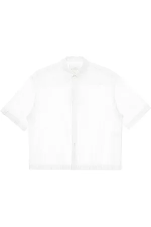STUDIO NICHOLSON Skjorte, Herre, Hvid, M, Hvid Pinstripe Skjorte med Knapper