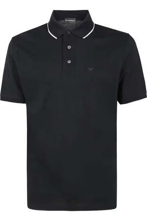 Emporio Armani Top, Herre, Blå, L, Klassisk Polo Skjorte til Mænd