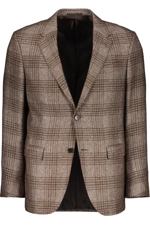 Ermenegildo Zegna Jakke, Herre, Brun, 2XL, Klassisk Revers Krave Jakke