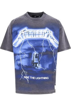 Represent Top, Herre, Grå, XL, Bomuld, Metallica Print Bomuld Hør T-shirt