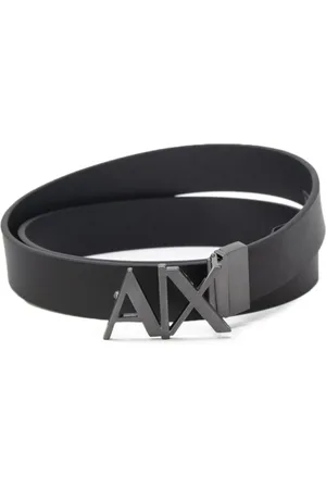 Armani Exchange Tilbehør, Herre, Sort, 90 CM, Læder, Luksuriøst læderbælte