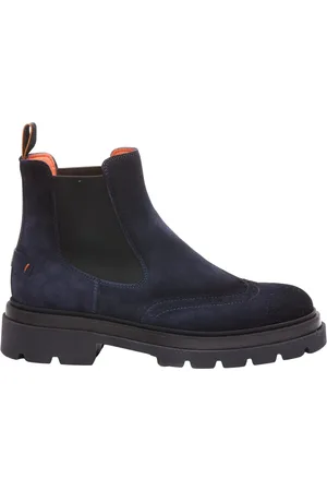 santoni Sko, Herre, Blå, 39 EU, Sofistikerede blå Chelsea boots