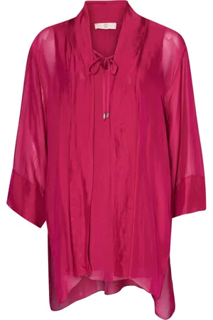 Pont Neuf Jakke, Dame, Lyserød, M, Uld, Silkeblanding Oversized Cardigan i Fuchsia