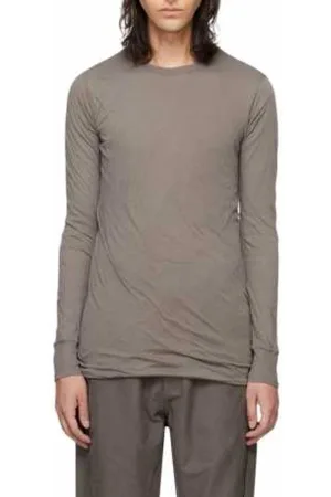 Rick Owens Top, Herre, Brun, XL, Bomuld, Double Long Sleeve T-shirt Dust