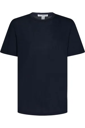 James Perse Top, Herre, Blå, S, Bomuld, Blå Crewneck T-Shirt i Letvægts Bomuld