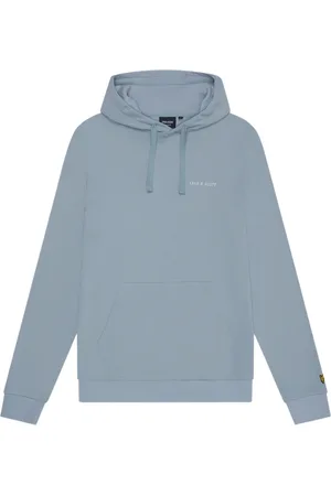 Lyle & Scott Sweathshirts & Hoodies, Herre, Blå, XL, Broderet Loopback Hoodie