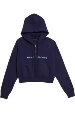 Marc Jacobs Sweathshirts & Hoodies, Dame, Blå, XL, Tyl, Elevate Style Zip Hoodie