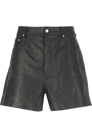 Rick Owens Shorts, Herre, Sort, W32, Læder, Geth Cutoffs Bermuda Shorts