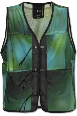 Y-3 Jakke, Herre, Grøn, L, Polyester, Vest med lommer