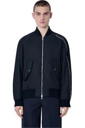 DRIES VAN NOTEN Jakke, Herre, Sort, S, Uld, Stilfuld Nylon Bomberjakke