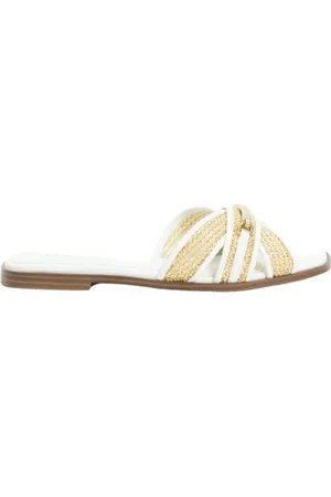 Twin-Set Sko, Dame, Hvid, 41 EU, Uld, Logo Sandaler med FSC Materiale