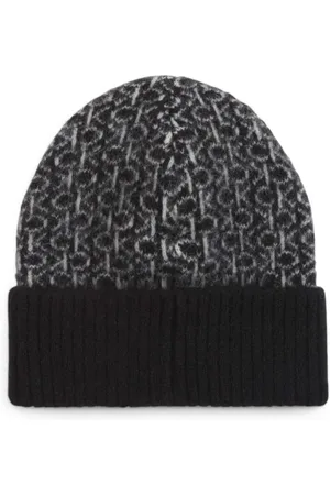 Calvin Klein Tilbehør, Dame, Sort, ONE SIZE, Uld, Sort Alpaka Uld Vinterhue