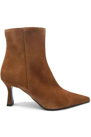 ROBERTO FESTA Sko, Dame, Brun, 40 EU, Suede, Suede Ankelstøvle med Indvendig Lynlås