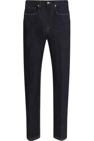 Fendi Jeans, Herre, Blå, W33, Klassiske Jeans med Lynlås Lukning