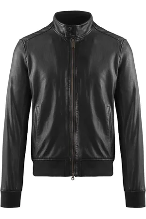 Bomboogie Jakke, Herre, Sort, 2XL, Læder, Friz Læder Bomberjakke