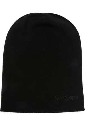 Saint Laurent Tilbehør, Dame, Sort, ONE SIZE, Cashmere, Cashmere Strik Logo Hue