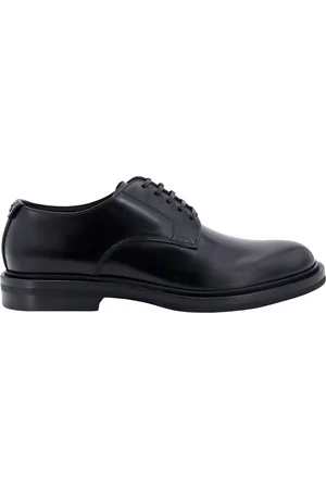 Dolce & Gabbana Sko, Herre, Sort, 41 1/2 EU, Læder, Læder Lace-Up Derby Sko
