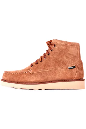 SEBAGO Sko, Herre, Brun, 44 EU, Suede, Suede Logo Støvler med Gummisål