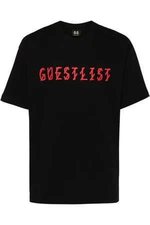 44 Label Group Top, Herre, Sort, M, Bomuld, Gæsteliste T-shirt