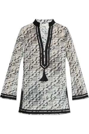 Tory Burch Bluser & Skjorter, Dame, Hvid, S, Bomuld, Tunika med print