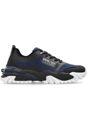 VERSACE Sko, Herre, Sort, 42 EU, Sneakers med trykt logo
