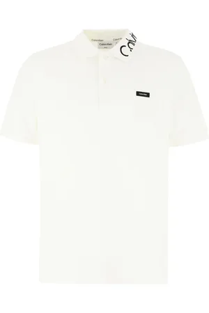 Calvin Klein Top, Herre, Hvid, 2XL, Bomuld, Klassisk Polo Skjorte til Mænd