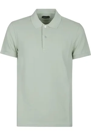 Tom Ford Top, Herre, Grøn, M, Pique Polo Tennis Skjorte