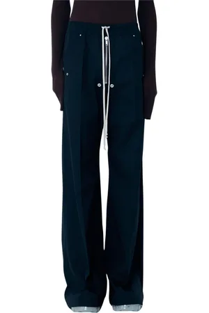 Rick Owens Bukser, Herre, Sort, L, Bomuld, Cargo Track Bukser Bomuldsblanding