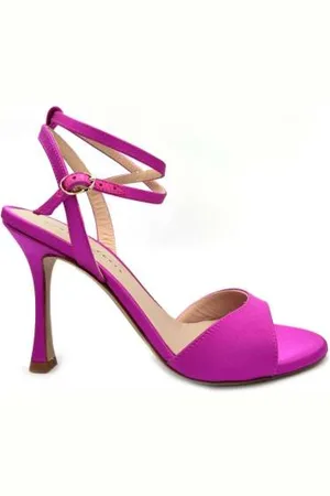 ROBERTO FESTA Sko, Dame, Lilla, 35 EU, Satin, Barbie Pink Satin Stilet Sandaler
