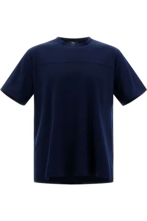 HERNO Top, Herre, Blå, XL, Bomuld, T-shirts