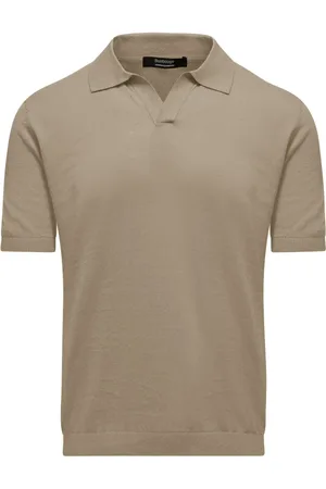 Bomboogie Strik, Herre, , 3XL, Bomuld, Linned og bomuldssweater med krave