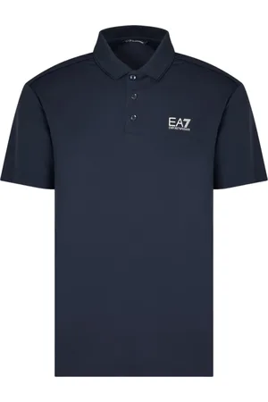 EA7 Top, Herre, Blå, M, Kortærmet Jersey Polo Skjorte