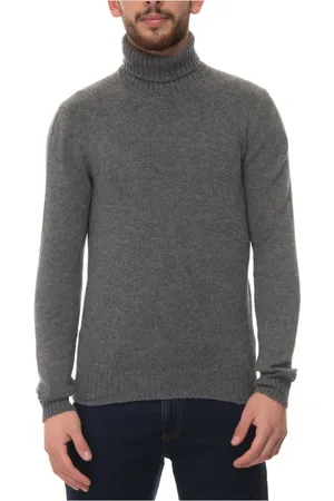 Gran Sasso Strik, Herre, Grå, 3XL, Uld, Turtleneck Pullover