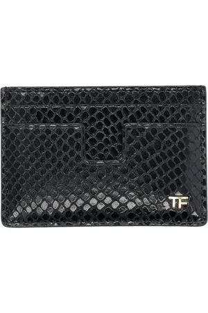 Tom Ford Tilbehør, Herre, Sort, ONE SIZE, Sort Python Kortholder Pung