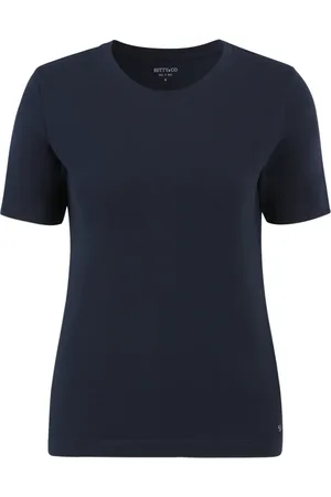 Betty & Co Top, Dame, Blå, XL, Uld, Klassisk Rundhalset Shirt