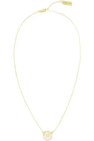 Marc Jacobs Tilbehør, Dame, Gul, ONE SIZE, Messing Knaphalskæde