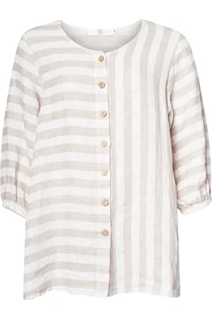 Pont Neuf Bluser & Skjorter, Dame, , S, Linned, Leolu Linned Stribet Bluse