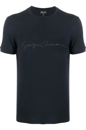 Giorgio Armani Top, Herre, Blå, M, T-shirts