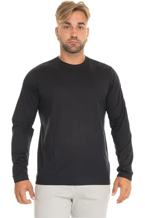 Gran Sasso Top, Herre, Blå, 3XL, Uld, Langærmet uld T-shirt