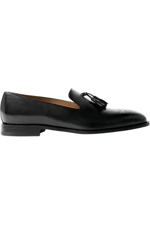 Scarosso Sko, Herre, Sort, 45 EU, Læder, Tassel Loafers til sommerstil