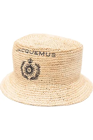 Jacquemus Tilbehør, Dame, , 58 CM, Broderet Logo Flad Krone Hat