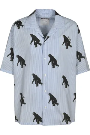Moschino Skjorte, Herre, Blå, L, Uld, Stilfulde Skjorter Kollektion