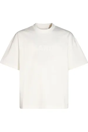 Jil Sander Top, Herre, Hvid, XL, Bomuld, Hvid bomulds T-shirt med frontprint