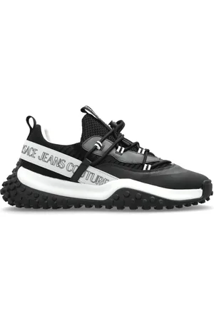VERSACE Sko, Herre, Sort, 41 EU, Uld, Sneakers med logo